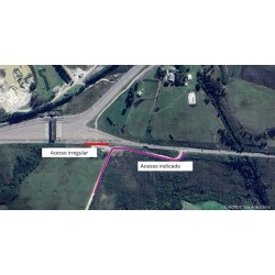 Via Araucária fecha acesso irregular em São Luiz do Purunã